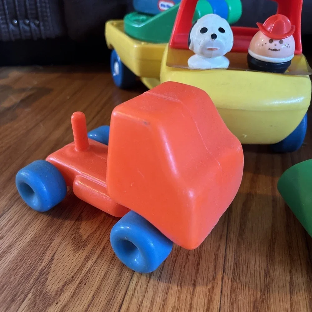 Vintage Little Tikes Toddle Tots Lot Crane Plane Car Truck Figures 16pc